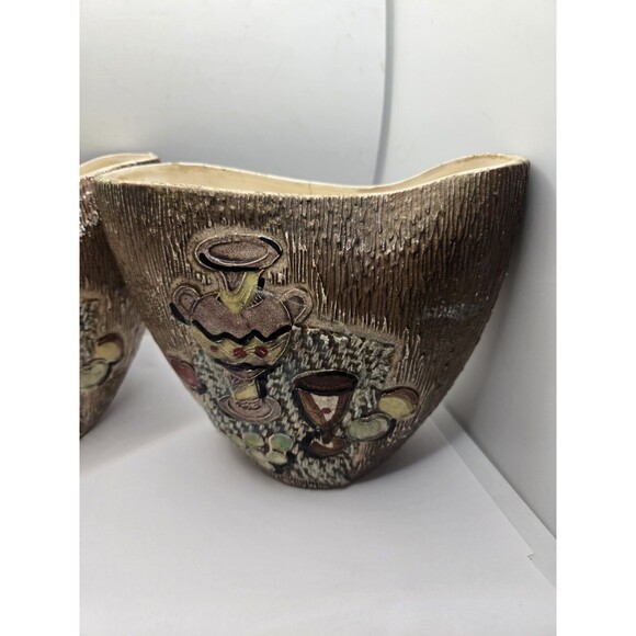 Coconut Art With Texture & Designs 30's OOAK Gorgeous